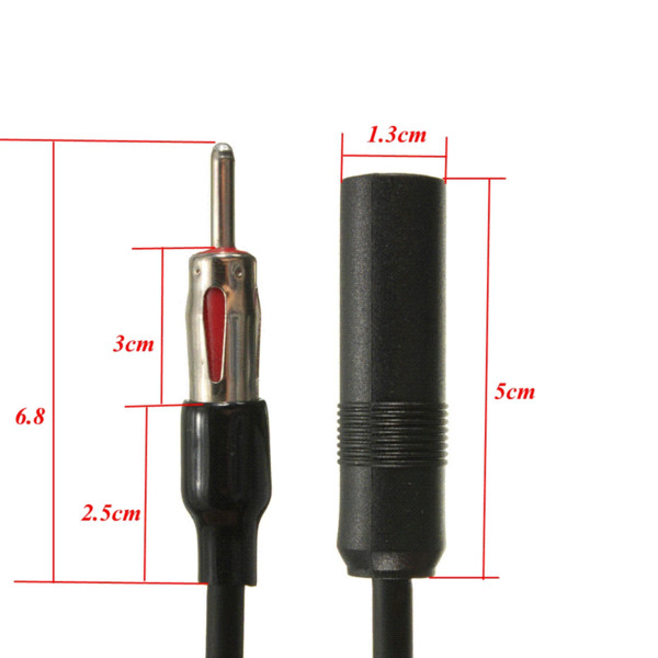 Vehicle Car FM&AM Radio Antenna ANT Male Female Adaptor Cable Extension Cable Cord Wire 30.5cm wholesale