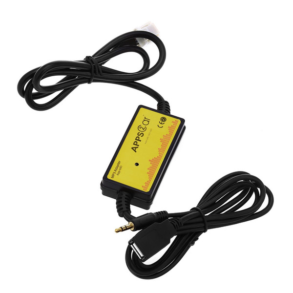 Car MP3 Audio Interface CD Adapter SD AUX USB Data Cable Adapter Connect Virtual CD Changer for Toyota Acura with Amplifier Chip