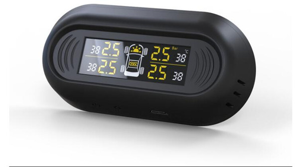 Vehicle hidden wireless solar tire pressure detection car