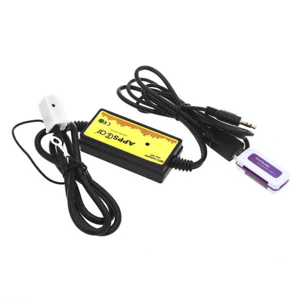 Car Audio Interface MP3 USB Data Cable 8P Connect CD Changer SSD / SHSD / MMC Card And USB Stick Play For