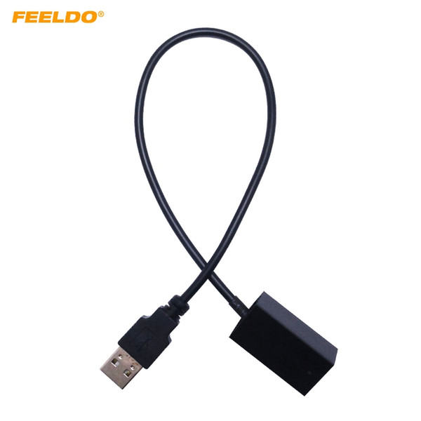 FEELDO Car USB AUX Extension Adapter Cable Wire For MITSUBISHI Outlander/ASX/Lancer 2009~Onward OEM Head Unit Audio Media System #1076