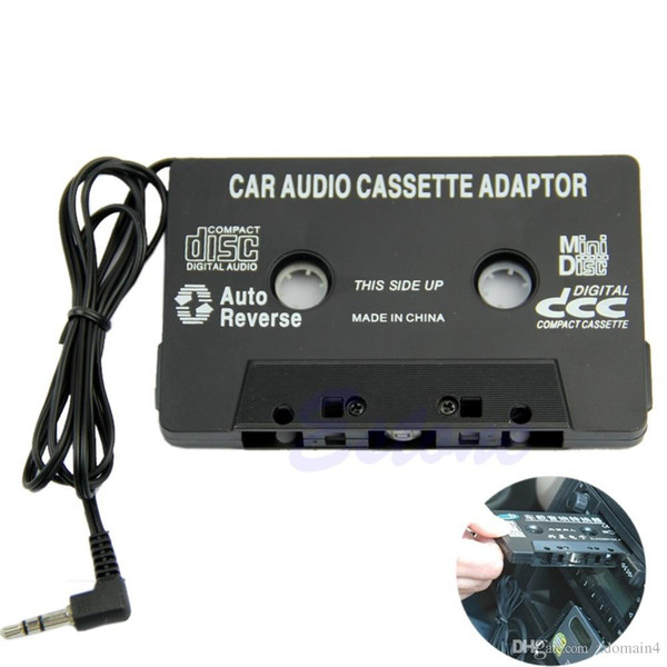 Universal Black Audio Car Cassette Tape Adapter Transmitters Converter FOR MP3 CD MD DVD For Clear Sound Music