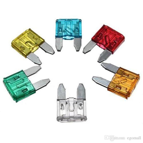 100pcs Mixed Mini Blade Fuse Zinc Alloy and Plastic Material 2A 3A 5A 7.5A 10A 15A 20A 25A 30A 35A AMP Set For Auto Car Truck