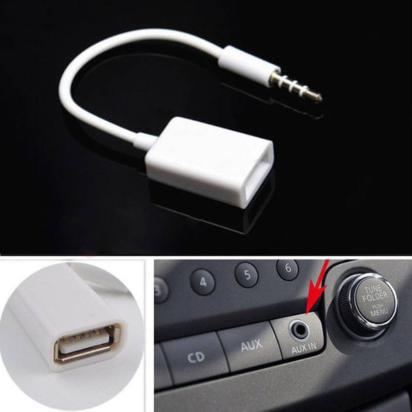 AUX Jack Audio Input Cord Cable Car MP3 3.5mm Male To USB Port Adapter Durable