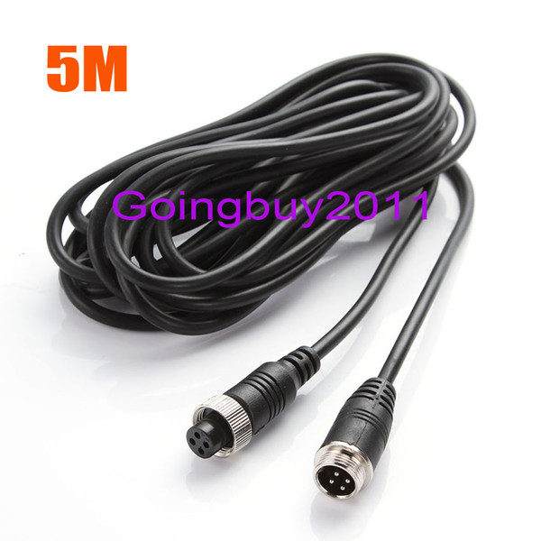 5M 4Pin Video Extension Cable Wire For Car Bus Truck Reversing Rear View Camera Waterproof 50pcs/lot