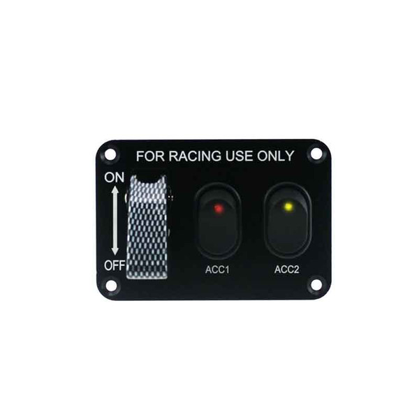 Carbon Fiber Switch 2 Switch Racing ON-OFF 3 car Gang Toggle Panel Push Socket 12V for Cars Autos