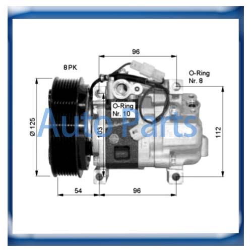 Mazda 6 5 compressor GDB161450 GAM6-61-K00 GAM661K00 H12A1AQ4HE H12A0CA4JE H12A1AE4DC GJ6F61K00A GJ6F-61-K00A