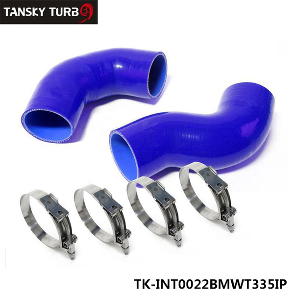 TANSKY - High Quality Intercooler Pipe Twin Turbo Silicone hose for BMW 335 E90 +Clamps blue TK-INT0022BMWT335IP