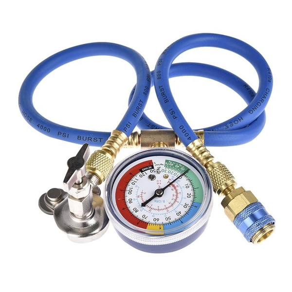 Car Air Conditioning Repair Tool R134a Air Conditioner Fluoride Tube Quick Release Refrigerant Connector Cold Pressure Gauge