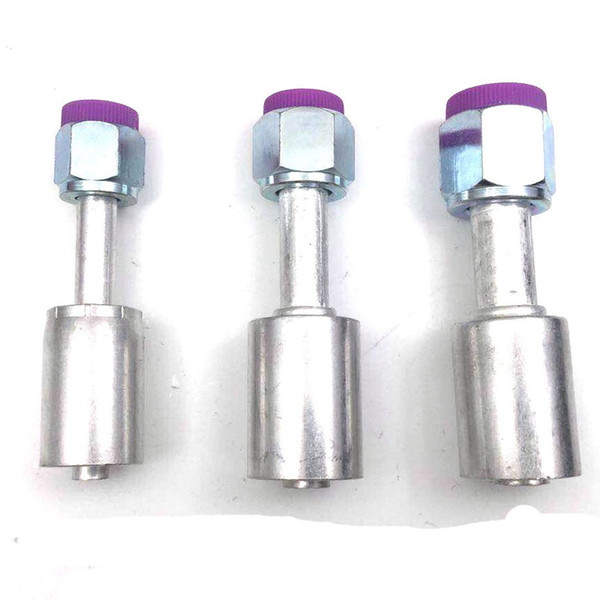 Gzhengtong Car Air Conditioning #6 #8 #10 Beadlock Fitting Straight Female Nut O-ring With Ferrule for A/C Standard Barrier Hose 3/8 1/2 5/8
