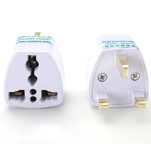 Universal US EU AU Converter to UK HK AC Travel Power Plug Charger Adapter Connector UK plug White