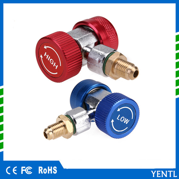 YENTL 1 Pcs Car R134A AC Air Condition Adjustable Quick Coupler High Low Connector Adapter for valve access systems Air-conditioning