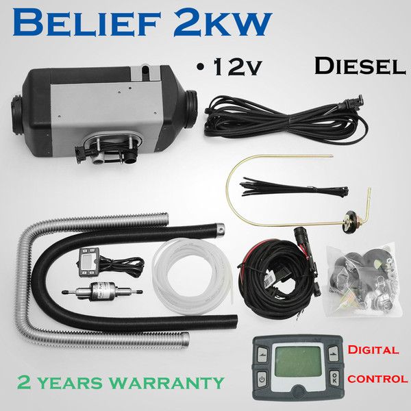 Free shipping Belief Air parking heater diesel 2kw 12v portable car air heater with 2 years warranty