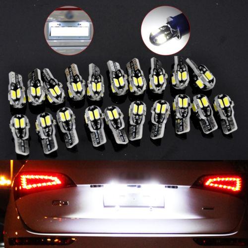 20pcs Canbus T10 194 168 W5W 5730 8 LED SMD White Car Side Wedge Light Lamp Bulb license light 12V