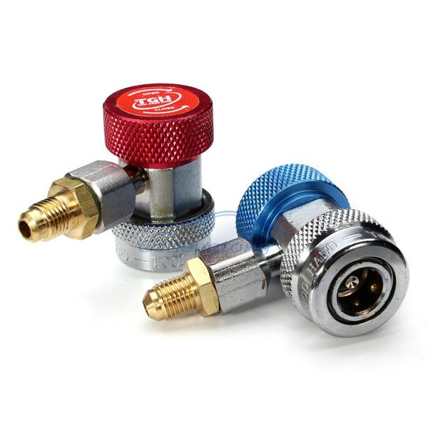 Car Air Condition AC Refrigeration Equment And Fluoride Adjustable Connector Adapter R134a Hi/Lo Quick Connector