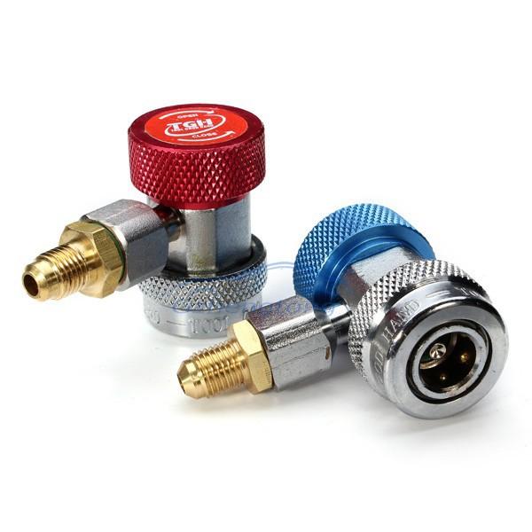 Auto HAVC Car Air Condition AC Refrigeration Equment And Fluoride Adjustable Connector Adapter R134a Hi/Lo Quick Coupler Connector