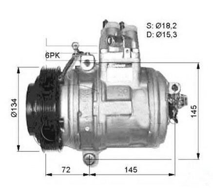 High quality auto a/c compressor for Toyota Land Cruiser 100 98-16 Prado UZJ100 8832060680 8832060681 883206068184