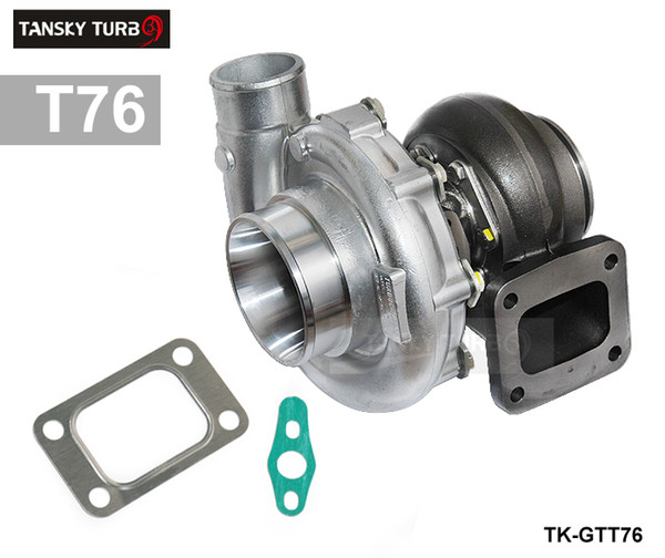 TANSKY - High Performance turbocharger T76 compressor A/R .80 turbine housing A/R.81 Oil 1000hp T4 V-Band Clamp water cooling TK-GTT76