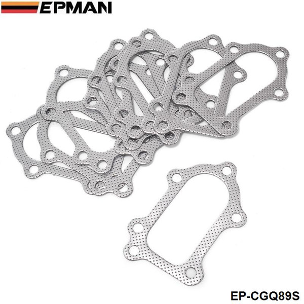 EPMAN -10PCS/LOT For Toyota Celica GT4 MR2 CT26 3S-GTE Aluminum Graphite Turbo to Downpipe Gasket EP-CGQ89S