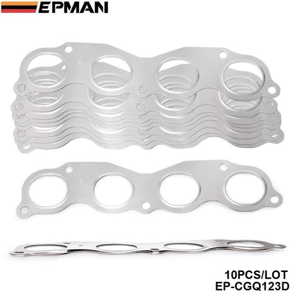 EPMAN -10PCS/LOT 3 Layer Stainless Steel Exhaust Manifold Header Gasket For Honda Civic EP3 Type R EP-CGQ123D