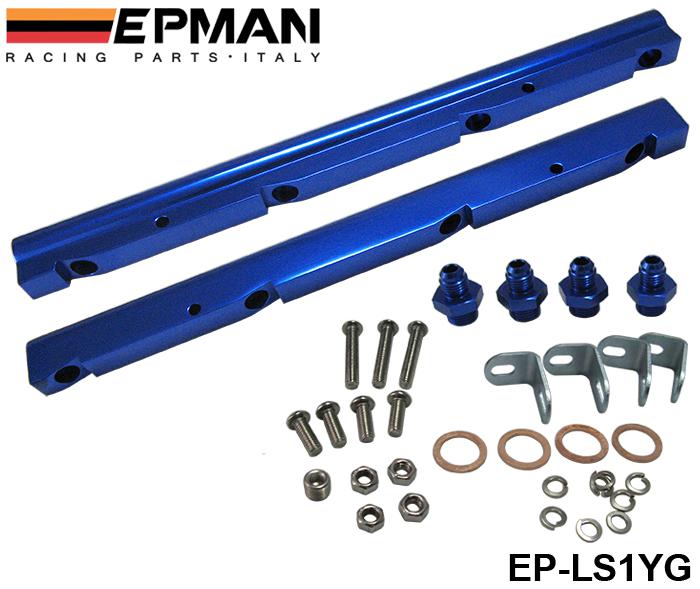 EPMAN ALUMINIUM BLUE FUEL RAIL KITS INTAKE RAIL FOR GM LS1 COMPLETELY KITS EP-LS1YG HAVE IN STOCK