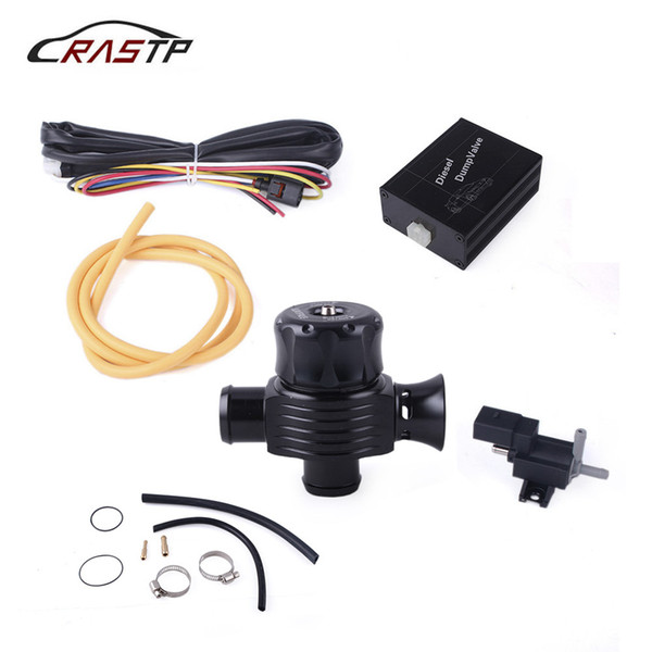 RASTP-High Quality Universal Dual Port Blow Off Valve Black for Golf Polo Turbo Diesel Diverter Dump Valve RS-BOV038