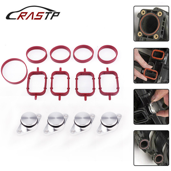 RASTP-22/33mm 4/6Pcs Diesel Swirl Flap Blanks Intake Manifold Gaskets Repair Replacement Kit for BMW M57 RS-CR1819