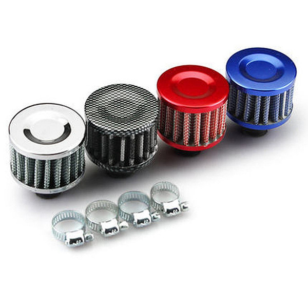 Car Cold Air Intake Filters 12MM Clip-On Round Cone Auto Cold Air Mini Filters Air Intakes Parts HA91