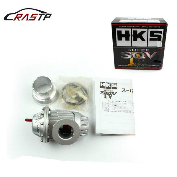 RASTP -Blow Off Valve BOV Universal Turbo Original Logo Package SSQV SQV 4 IV High Performance Black/Sliver RS-BOV007