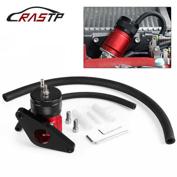 RASTP-Red Aluminum Adjustable Recirculation Blow Off Valve Suits for Subaru 02-07 WRX 04-17 STi BOV RS-BOV051