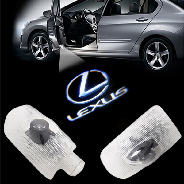2pcs CREE car door light ghost shadow welcome light logo courtesy laser projector emblem For LEXUS RX LS ES LX GS GX IS