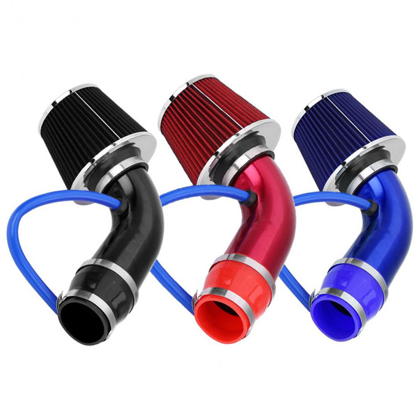 Universal Car Engine Intake Pipe Air Filter Head Productivity 76mm Inlet Air Filter High Flow High Cold Air Cone For BMW Mercedes-Benz Audi