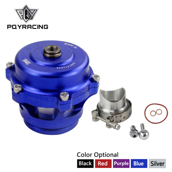 PQY RACING - Universal Jdm 50mm V Band Blow Off Valve BOV Q Typer w/ Weld On Aluminum Flange with logo PQY5765