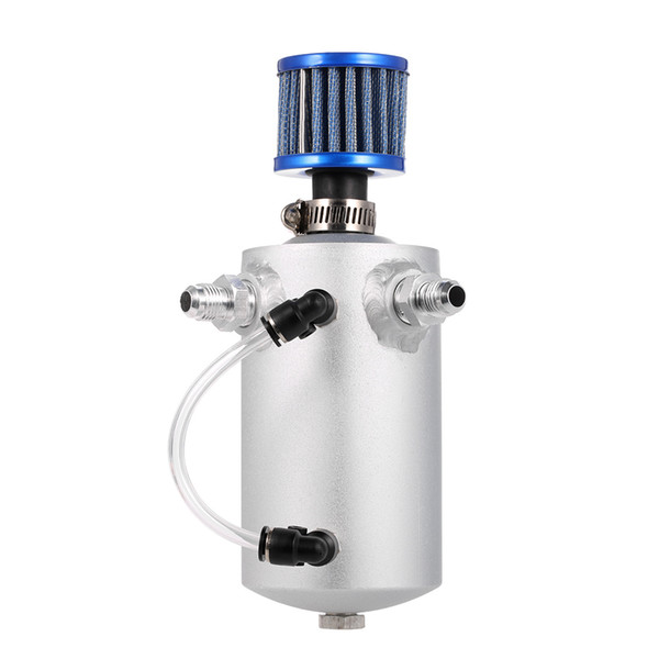 Freeshipping Universal Aluminum 0.5L Oil Breather Oil Catch Can with Breather Filter