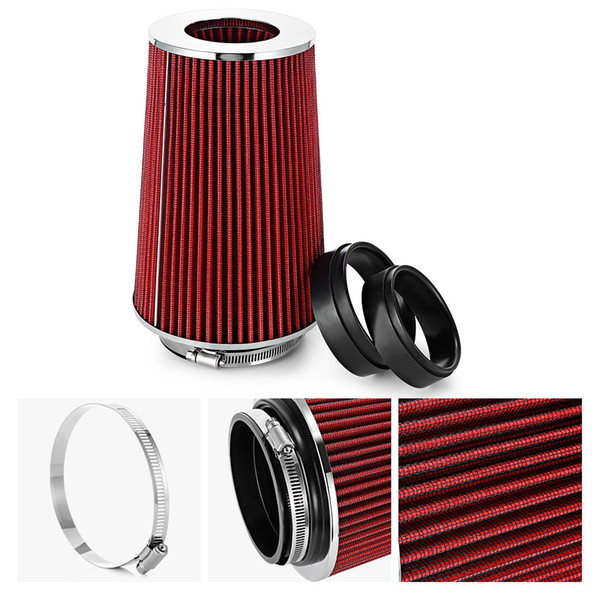 Air Filter Universal Auto Cold Air Intake Adjustable Neck High Flow Filter Easy Installation Conical Style Round Tapered Free Shipping