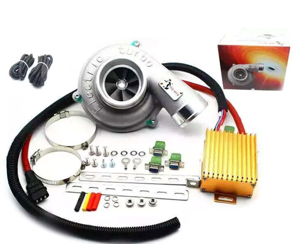 Universal Electric Turbo Supercharger Kit Thrust Motorcycle Electric Turbocharger Air Filter Intake for all car improve speed