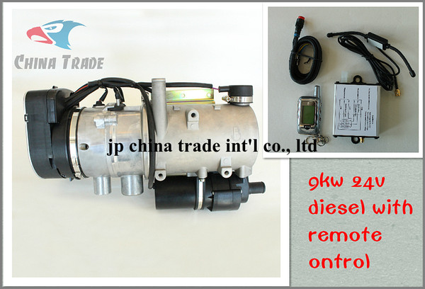 Liqiud 9KW 24V Diesel heater with Remote Controller belief water heater for car truck bus train camper etc