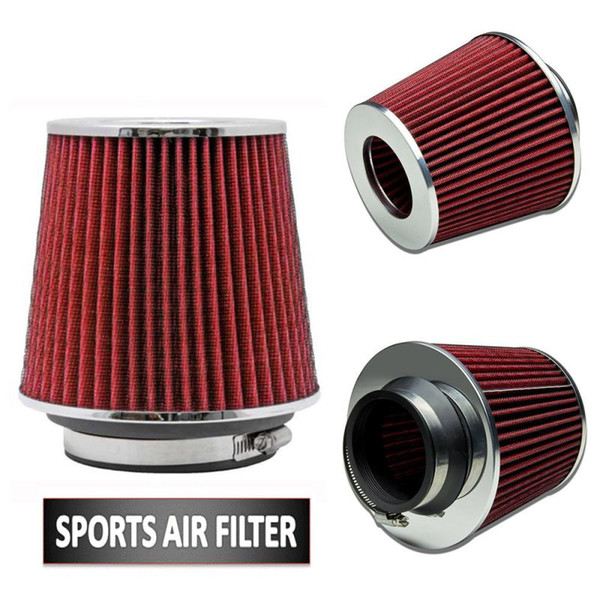 Universal Chrome Finish Car Air Filter Induction Kit High Power Sports Mesh Cone Universal Chrome Finish Air Filter KIT Z1115