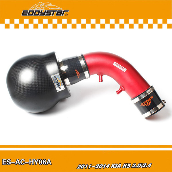 RACING STYLE High Flow Carbon fiber air intake Filter SYSTEM with Silicone & Clamps for KIA K5 2.0\2.4