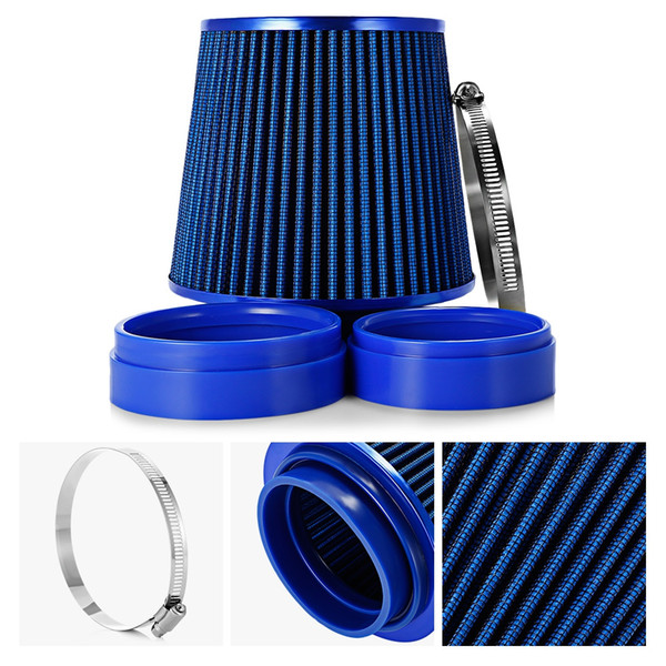 Air Filter Universal Auto Cold Air Intake Adjustable Neck High Flow Filter Easy Installation Conical Style