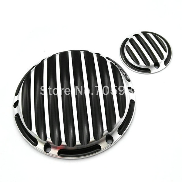 New Black Motorcycle Parts Deep Cut Finned Derby Timing Timer Cover for  Sportster XL883 XL1200