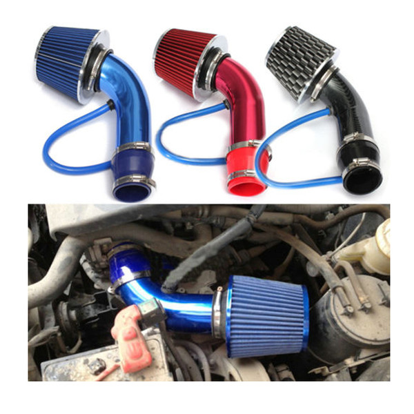 Universal Performance Cold Air Intake Filter Alumimum Induction Pipe Hose System red blue and black for car