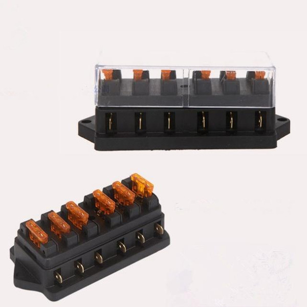 The fuse Universal Car Truck Vehicle 6 Way Circuit Automotive Middle-sized Blade Fuse Box Block Holder EEA278