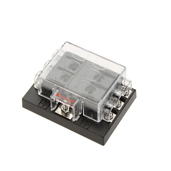 Free Shipping 6 Way Circuit 32V DC Blade Fuse Box Block Holder for Auto Car Boat