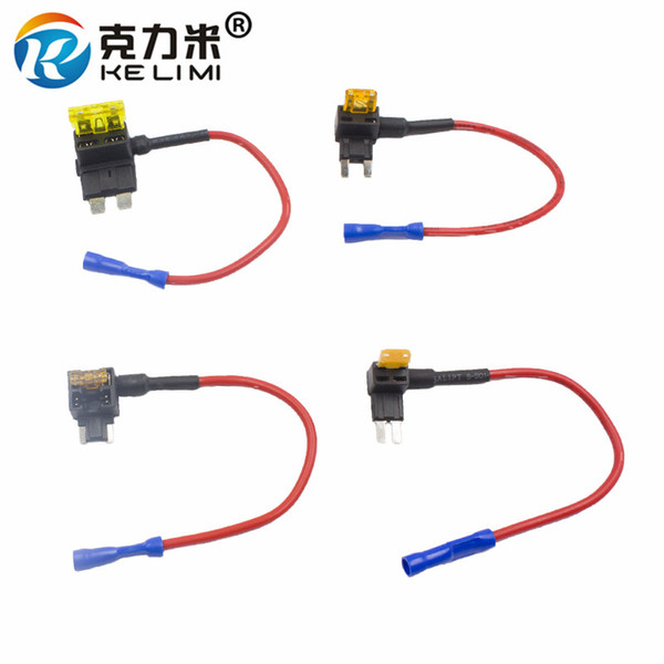 Wholesale Add A Circuit Standard/Mini/low-profile mini/micro Fuse Boxes Holder Piggy Back Fuses Tap Dual Circuit Adapter Holder