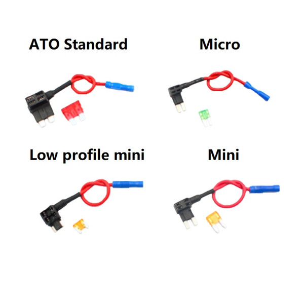 KELIMI Add A Circuit Standard/low-profile Mini/Micro Blade Fuse Boxes Holder Piggy Back Tap Dual Circuit Fuse Adapter For Car Truck