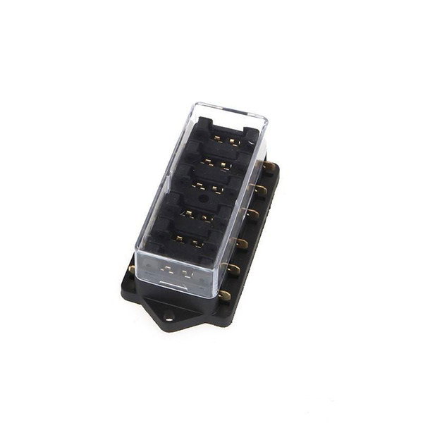 ZOOKOTO Vehicle 6 Way Circuit Automotive Middle-sized Blade Fuse Box Block Holder for Universal Car Truck