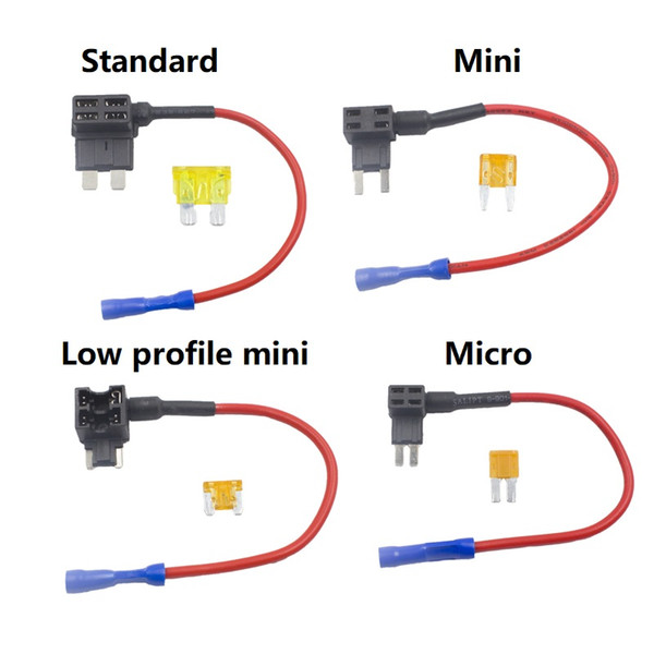 Add-a-circuit Fuse Holder Micro/Mini/Low-profile mini/Standard ATM APM Blade Tap Dual adapter Auto Car Fuse with holder