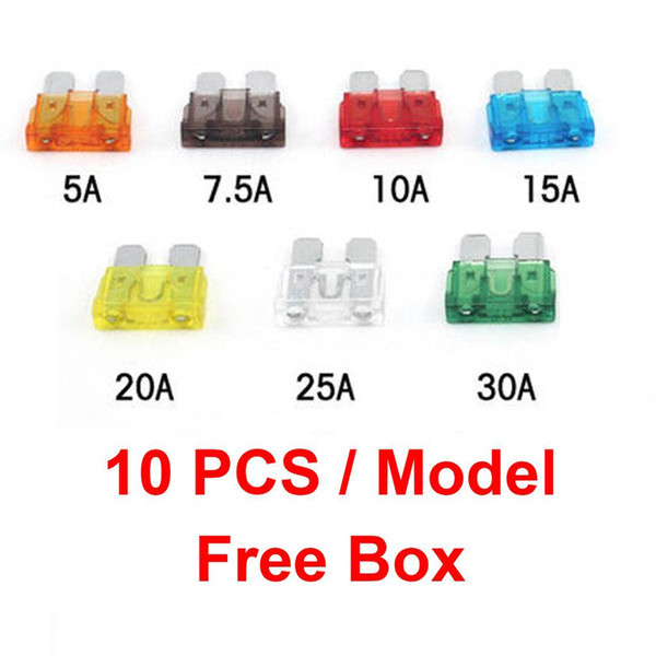 Car Auto Blade Fuse S Mini M ATO ATC Size 5A 7.5A 10A 15A 20A 25A 30A Assortment Set for Vehicle Boat Truck Motor ATM Box Add-A-Circuit Fuse