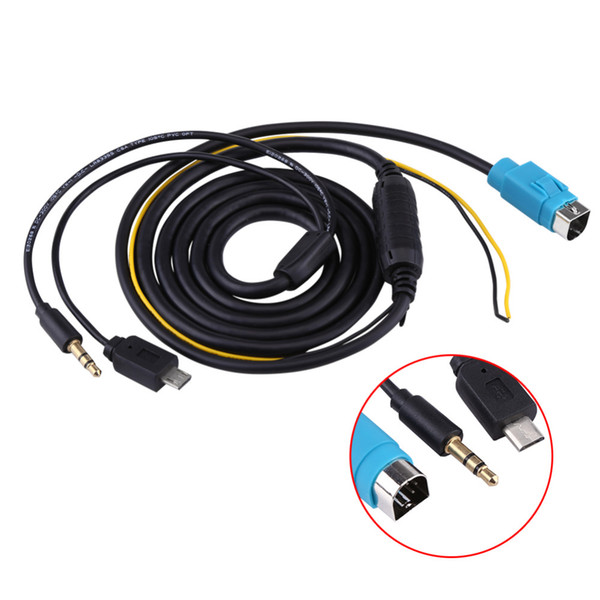 Freeshipping Car-Styling Music Interface Connector Charger AUX Cable Input Adapter For Alpine Android System